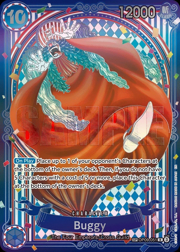 Buggy (OP09-051_p5) SP One Piece card