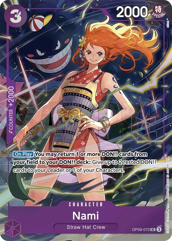 Nami (OP09-070_p1) Alt Art One Piece card
