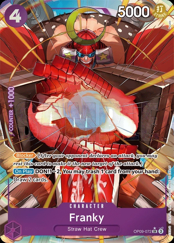 Franky (OP09-072_p1) Alt Art One Piece card