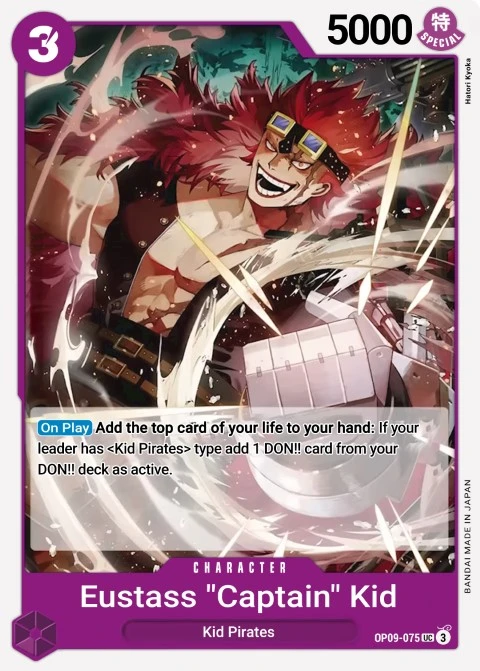 Eustass"Captain"Kid (OP09-075) One Piece card