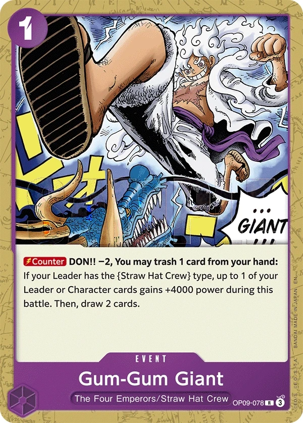 Gum-Gum Giant (OP09-078_p1) Alt Art One Piece card