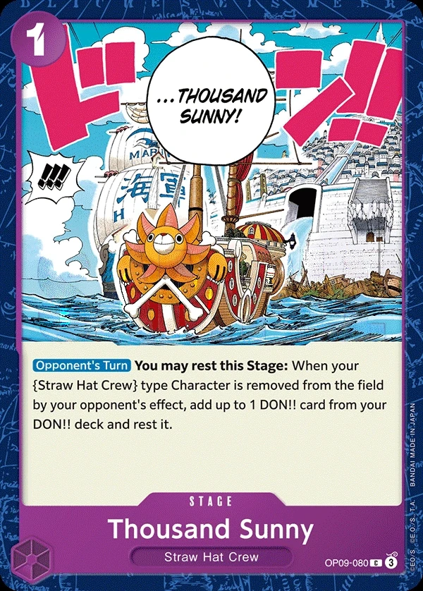 Thousand Sunny (OP09-080) One Piece Card Game card