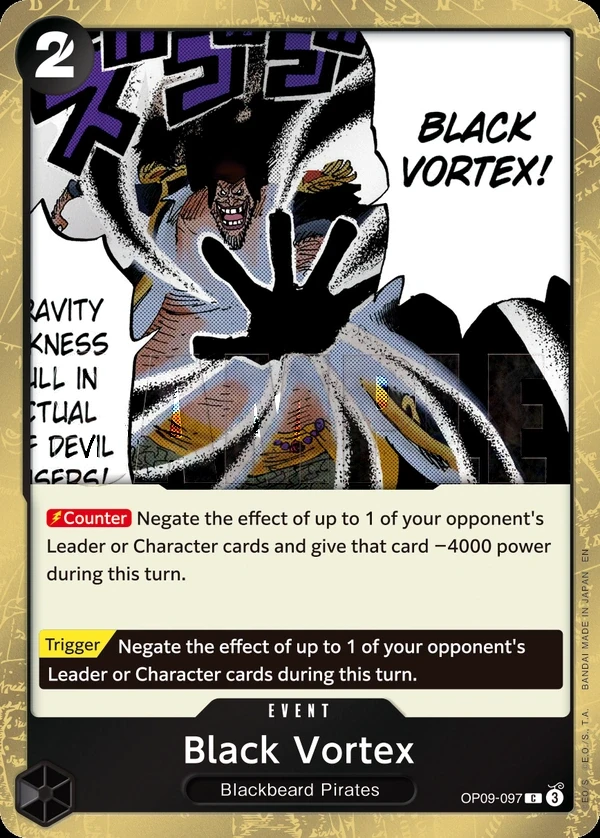 Black Vortex (OP09-097_p1) Alt Art One Piece card