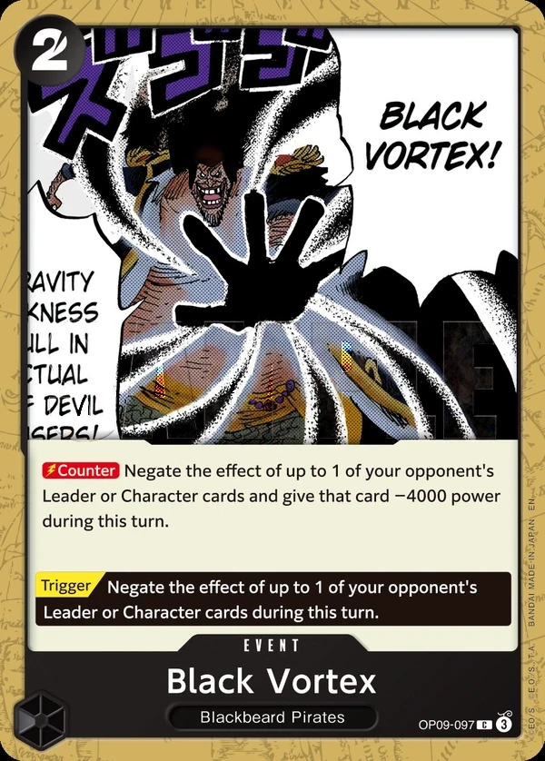 Black Vortex (OP09-097_r1) Reprint One Piece card