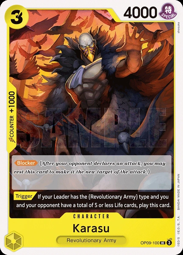Karasu (OP09-100) One Piece card