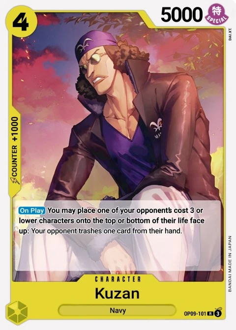 Kuzan (OP09-101) One Piece Card Game card
