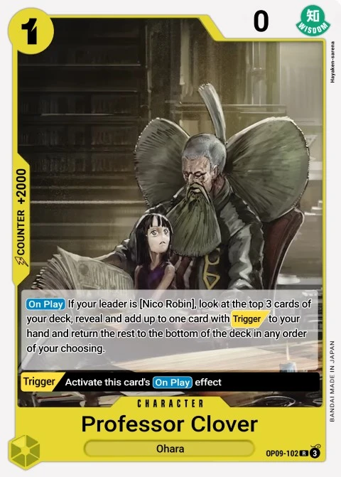 Professor Clover (OP09-102) One Piece card