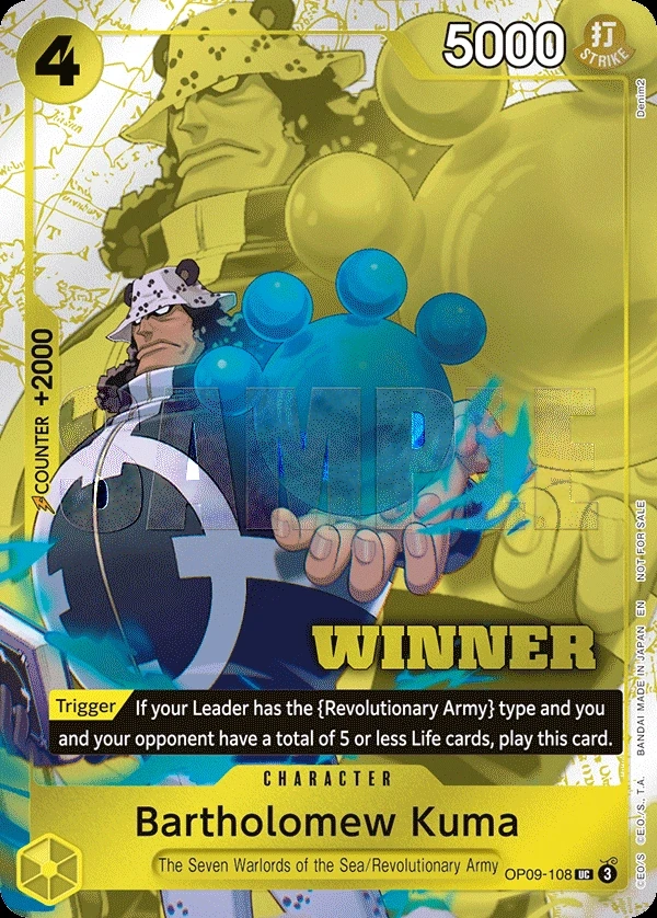 Bartholomew Kuma (OP09-108_p2) Alt Art One Piece card