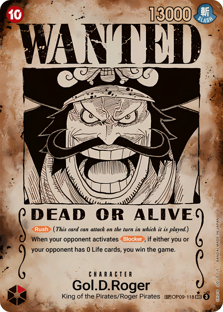 Gol.D.Roger (OP09-118_p3) SP One Piece card
