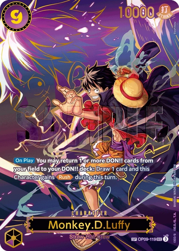 Monkey.D.Luffy (OP09-119_p3) SP One Piece card