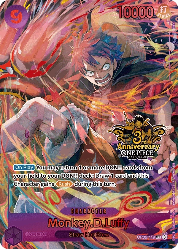 Monkey.D.Luffy (OP09-119_p4) Alt Art One Piece card