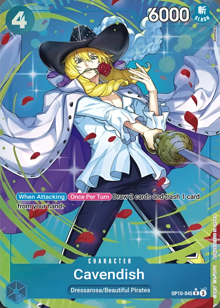 Cavendish (OP10-045_p1) Alt Art One Piece card