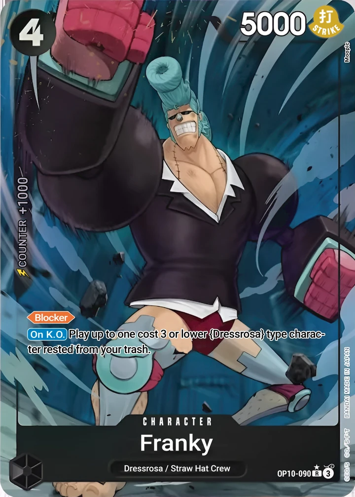 Franky (OP10-090_p1) Alt Art One Piece card