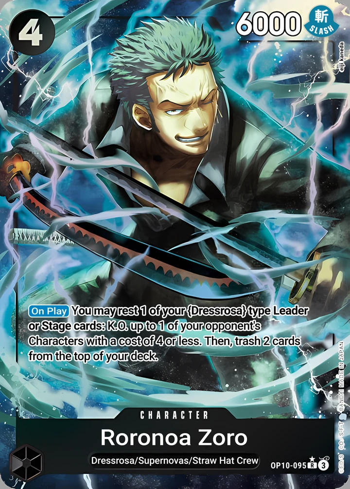 Roronoa Zoro (OP10-095_p1) Alt Art One Piece card
