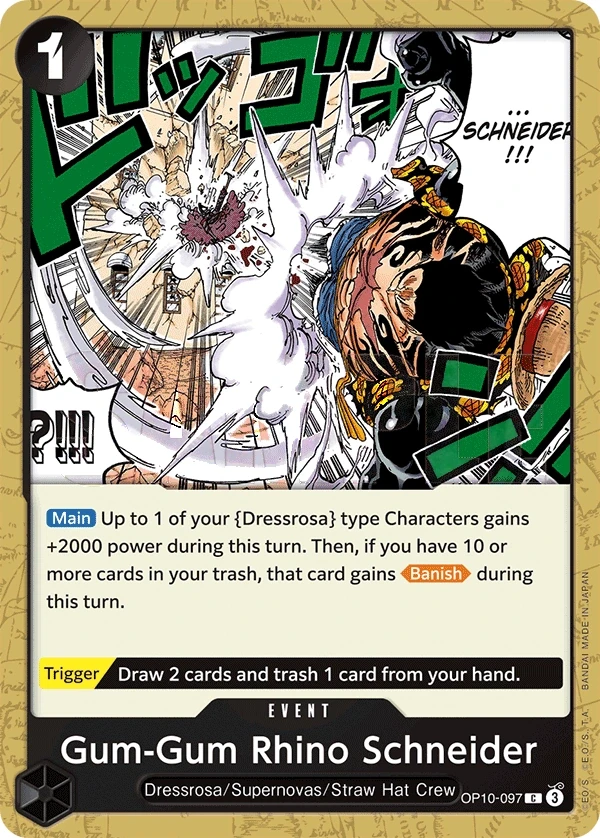 Gum-Gum Rhino Schneider (OP10-097) One Piece card