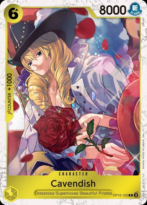 Cavendish (OP10-105_p1) Alt Art One Piece card