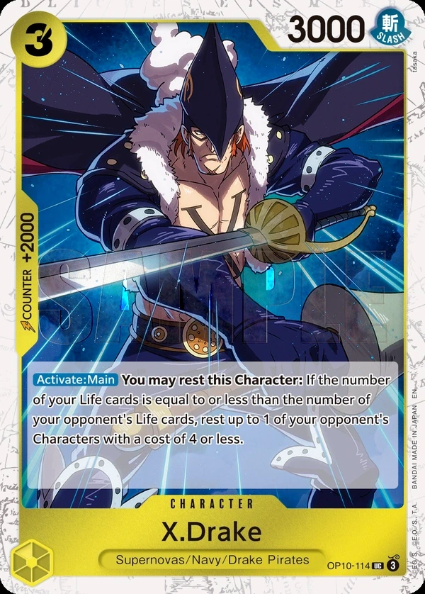 X.Drake (OP10-114_p1) Alt Art One Piece card