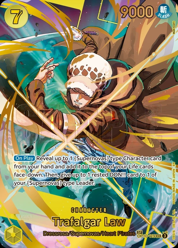 Trafalgar Law (OP10-119_p3) SP One Piece card