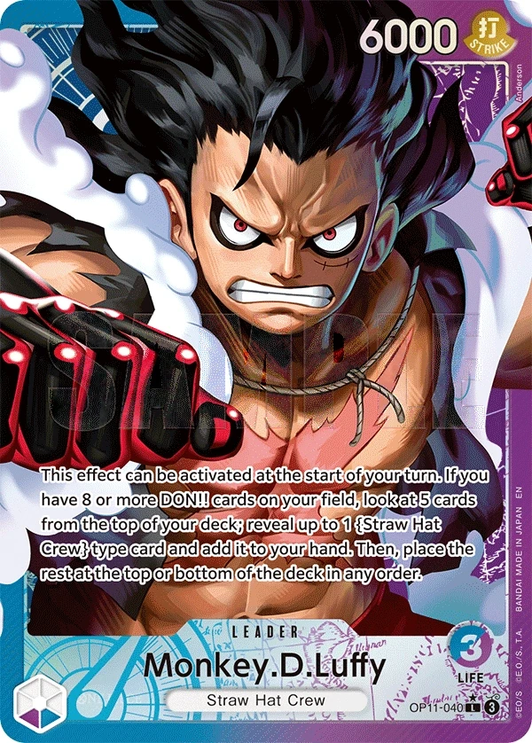 Monkey.D.Luffy (OP11-040_p1) Alt Art One Piece card