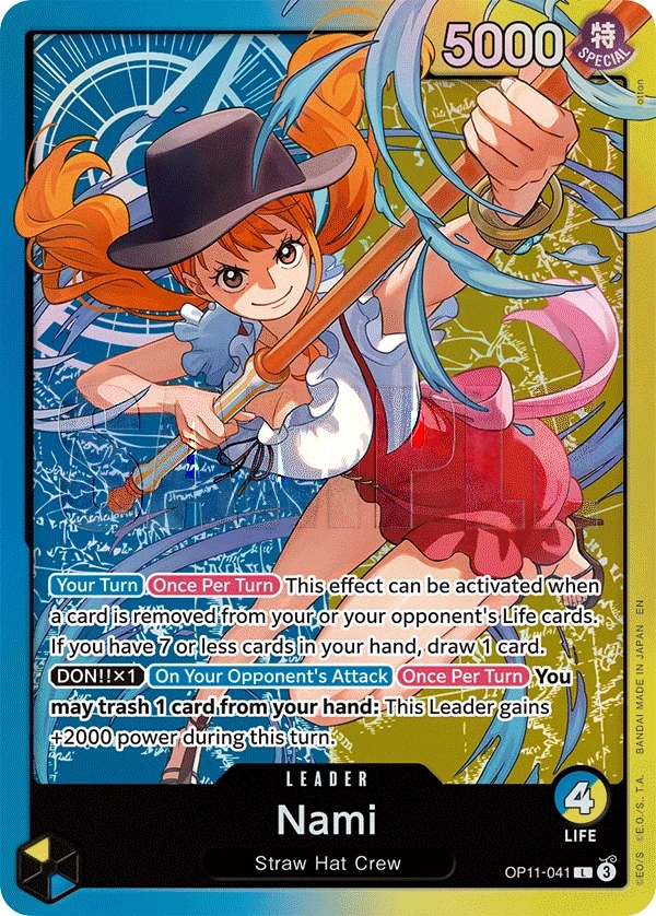 Nami (OP11-041_p2) Alt Art One Piece card