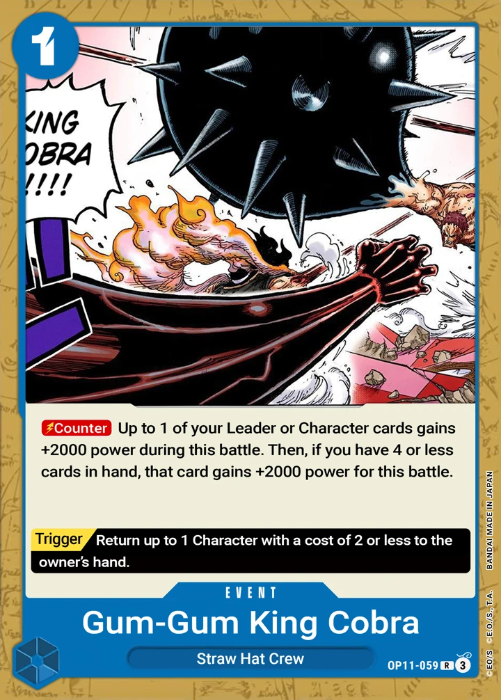 Gum-Gum King Cobra (OP11-059) One Piece Card Game card