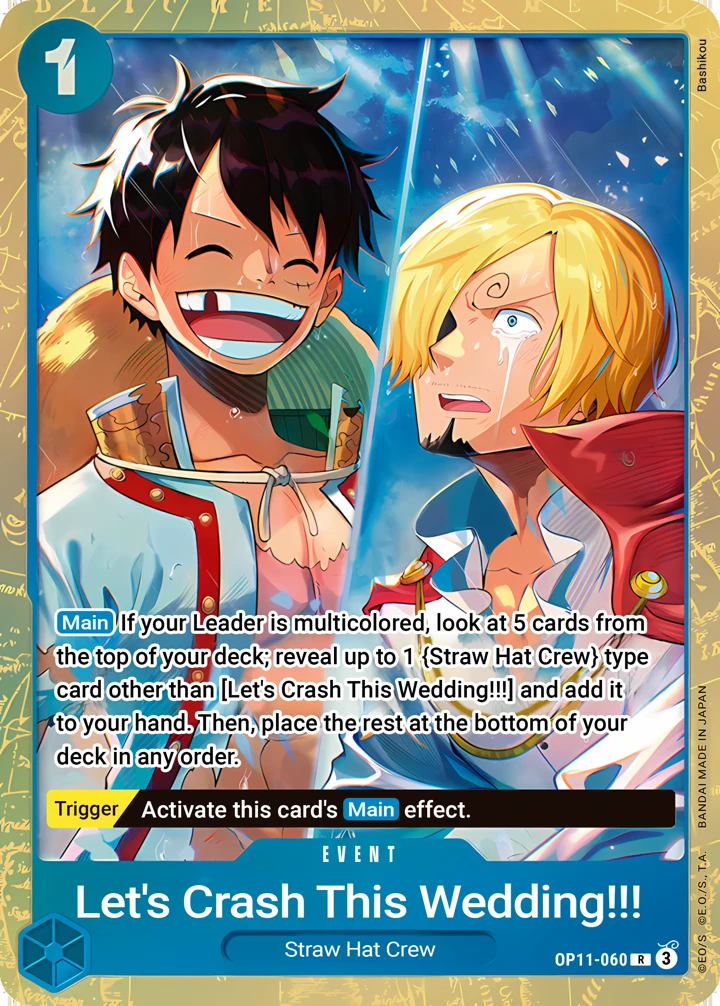 Let's Crash This Wedding!!! (OP11-060_p1) Alt Art One Piece card