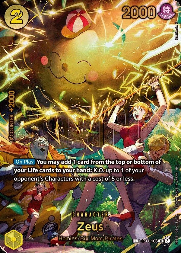 Zeus (OP11-106_p2) SP One Piece card