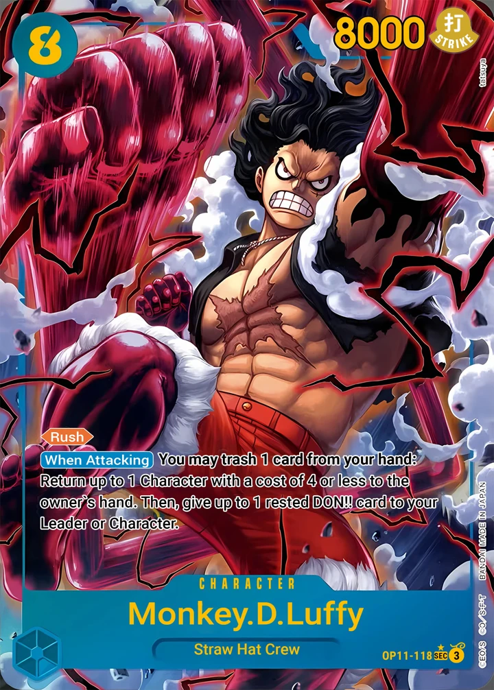 Monkey.D.Luffy (OP11-118_p1) Alt Art One Piece card