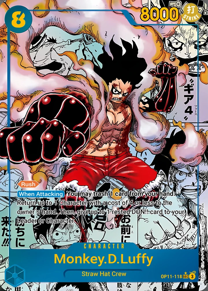 Monkey.D.Luffy (OP11-118_p2) Alt Art One Piece card