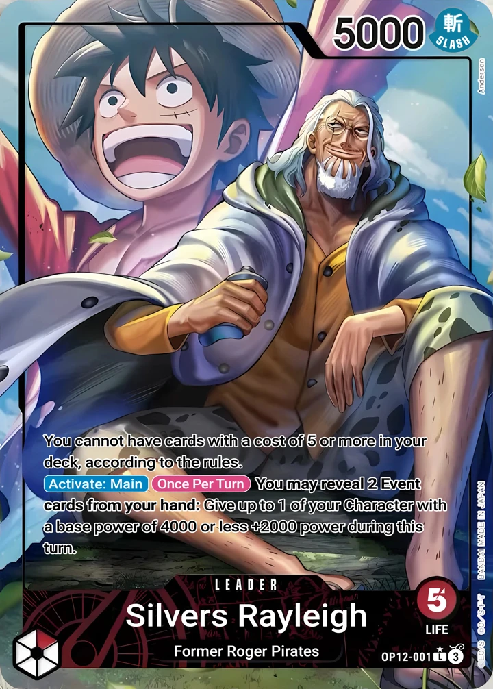 Silvers Rayleigh (OP12-001_p1) Alt Art One Piece card
