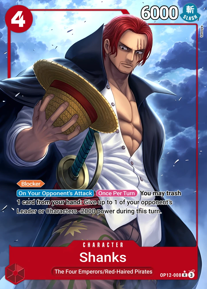 Shanks (OP12-008_p1) Alt Art One Piece card