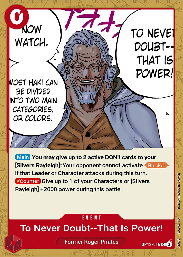 To Never Doubt--That Is Power! (OP12-016) One Piece card
