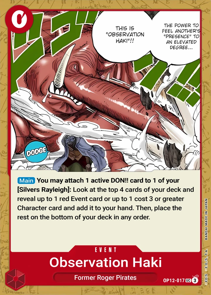 Color of Observation Haki (OP12-017) One Piece card