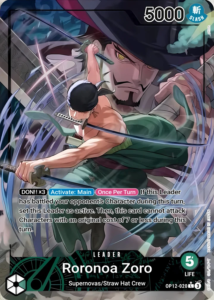 Roronoa Zoro (OP12-020_p1) Alt Art One Piece card