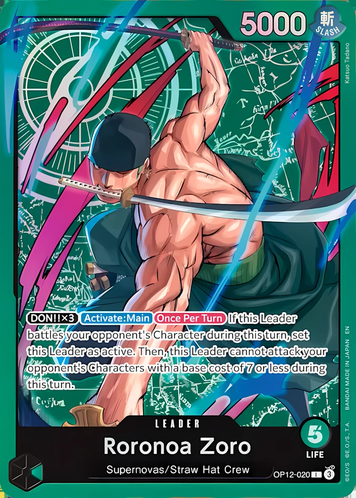 Roronoa Zoro (OP12-020_p3) Alt Art One Piece card