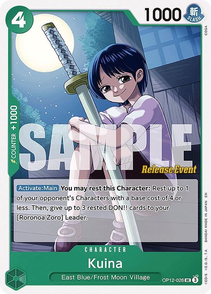 Kuina (OP12-026_r1) Reprint One Piece card