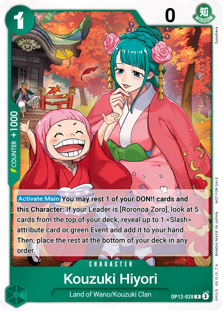 Kouzuki Hiyori (OP12-028_p1) Alt Art One Piece card