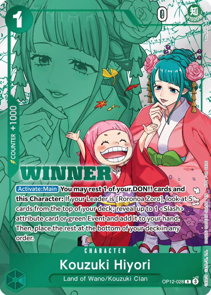 Kouzuki Hiyori (OP12-028_p2) Alt Art One Piece card