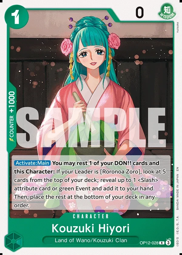 Kouzuki Hiyori (OP12-028_r1) Reprint One Piece card