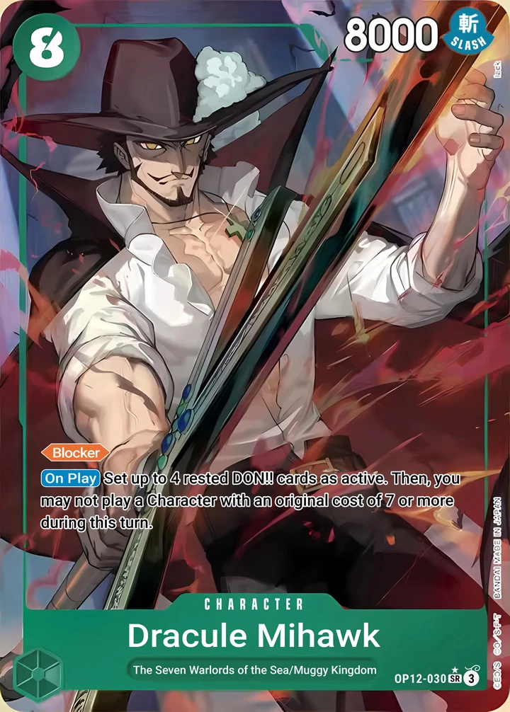 Dracule Mihawk (OP12-030_p1) Alt Art One Piece card