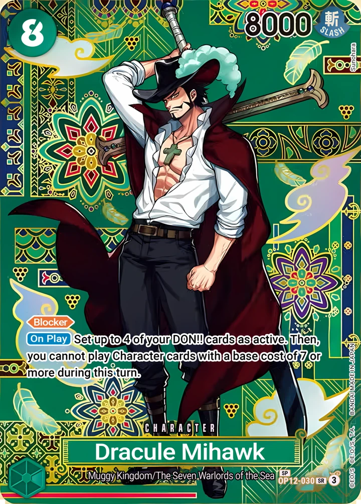 Dracule Mihawk (OP12-030_p2) SP One Piece card