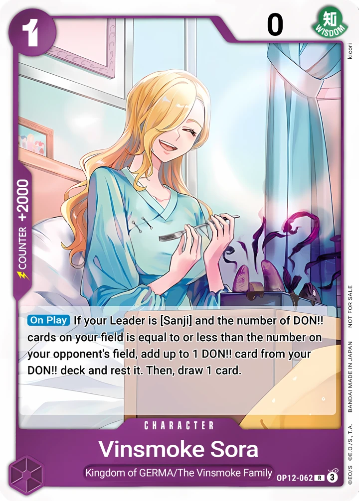 Vinsmoke Sora (OP12-062_p1) Alt Art One Piece card