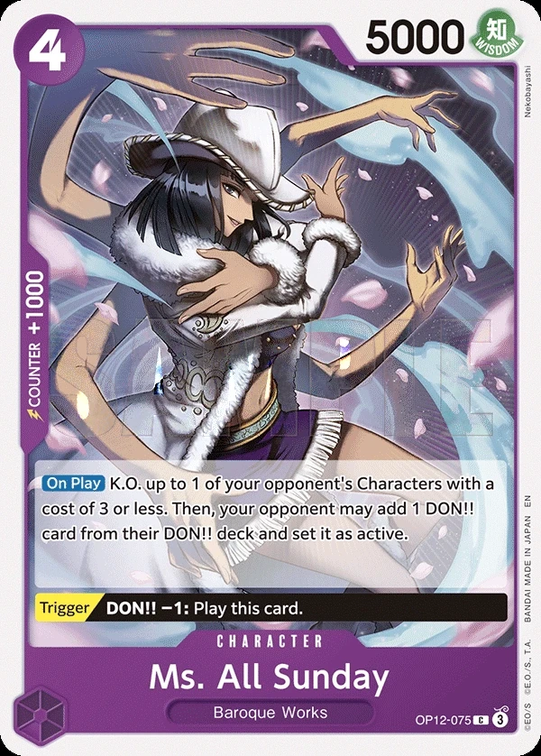 Ms. All Sunday (OP12-075) One Piece card