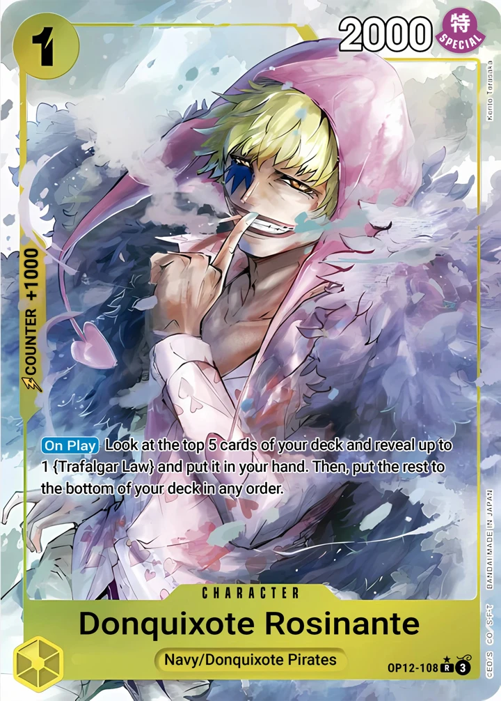 Donquixote Rosinante (OP12-108_p1) Alt Art One Piece card