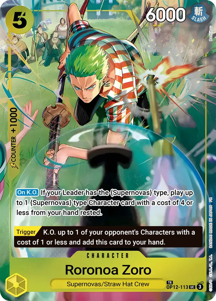 Roronoa Zoro (OP12-113_r1) Reprint version