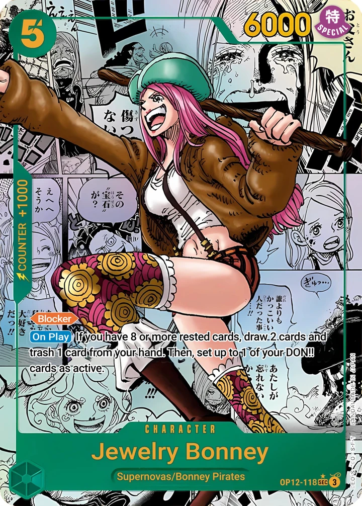 Jewelry Bonney (OP12-118_p2) Alt Art One Piece card