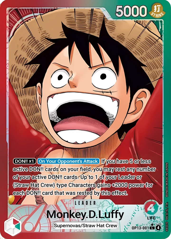 Monkey.D.Luffy (OP13-001_p1) Alt Art One Piece card