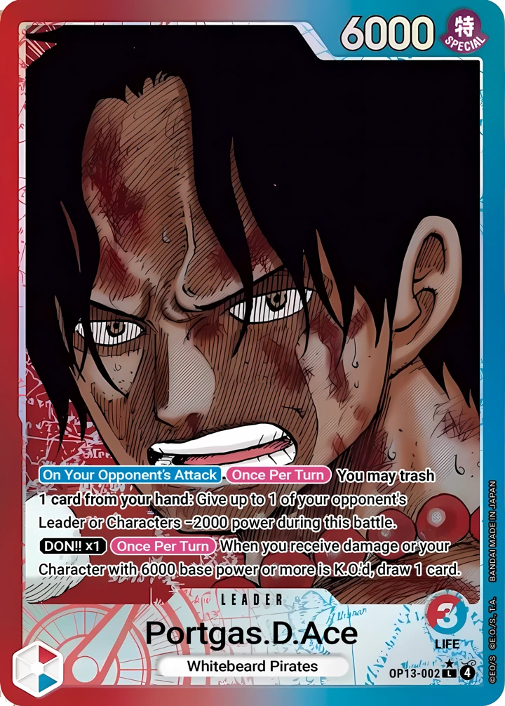 Portgas.D.Ace (OP13-002_p1) Alt Art One Piece card