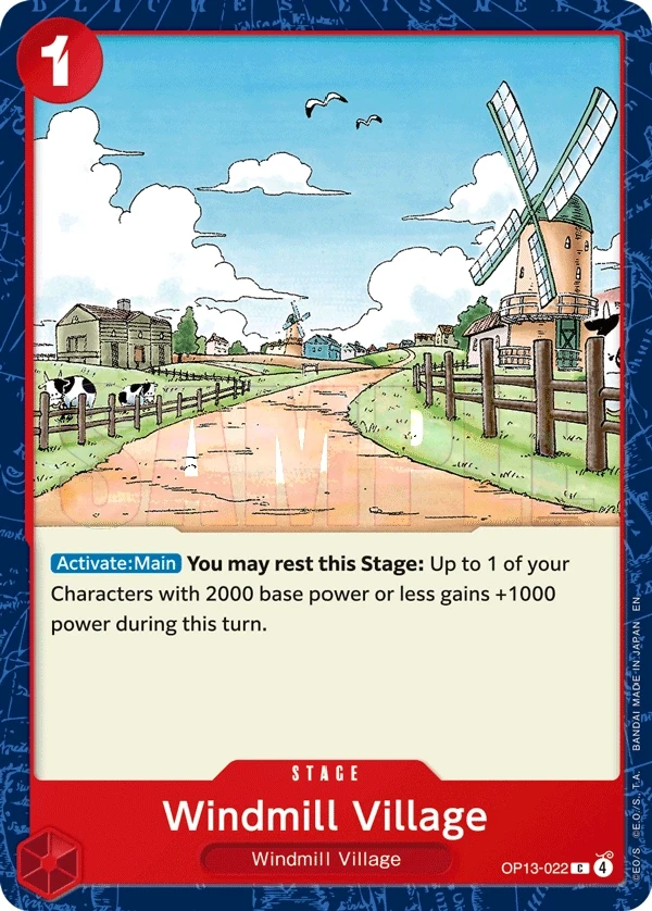 Windmill Village (OP13-022) One Piece card