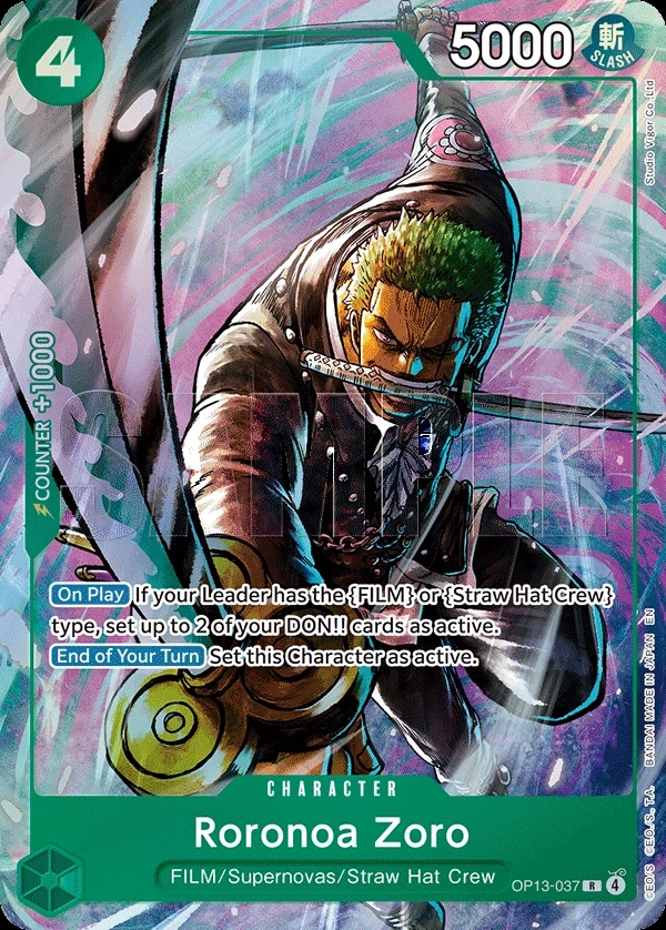 Roronoa Zoro (OP13-037_p2) Alt Art One Piece card